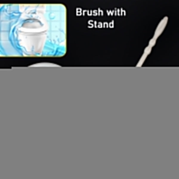 Toilet brush and holder set, potted style