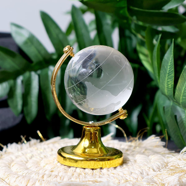 Small Crystal Globe Showpiece