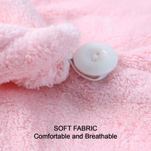 Soft Microfiber Hair Drying Towel Wrap with Cute Teddy Bear Button (1 Pc)