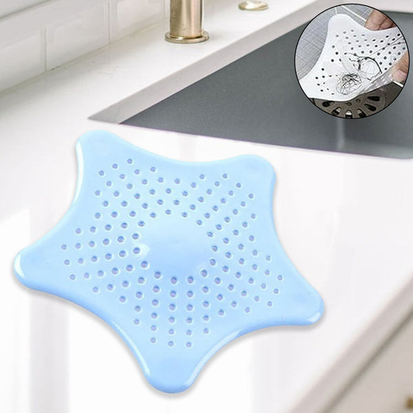 Silicone Star Shaped Sink Filter Bathroom Hair Catcher Drain Strainers for Basin