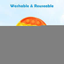 Round stress relief toy with bubble ping.