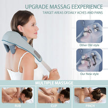 Rechargeable Electric Neck & Shoulder Massager with Heat Therapy